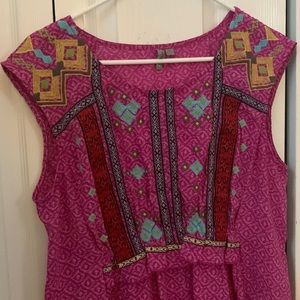 Magenta colorful intricate blouse